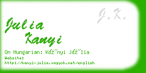 julia kanyi business card